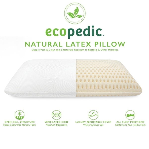 Natural  Talalay  Latex  Pillow  with  Velvet  Cover StandardQueenKing 