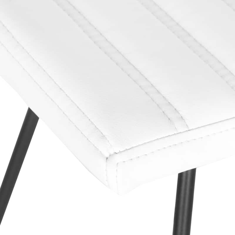 SAFAVIEH Doreen Mid-Century Dining Modern White 27-inch Counter Stool (Set of 2) - 16.5" x 16" x 26"