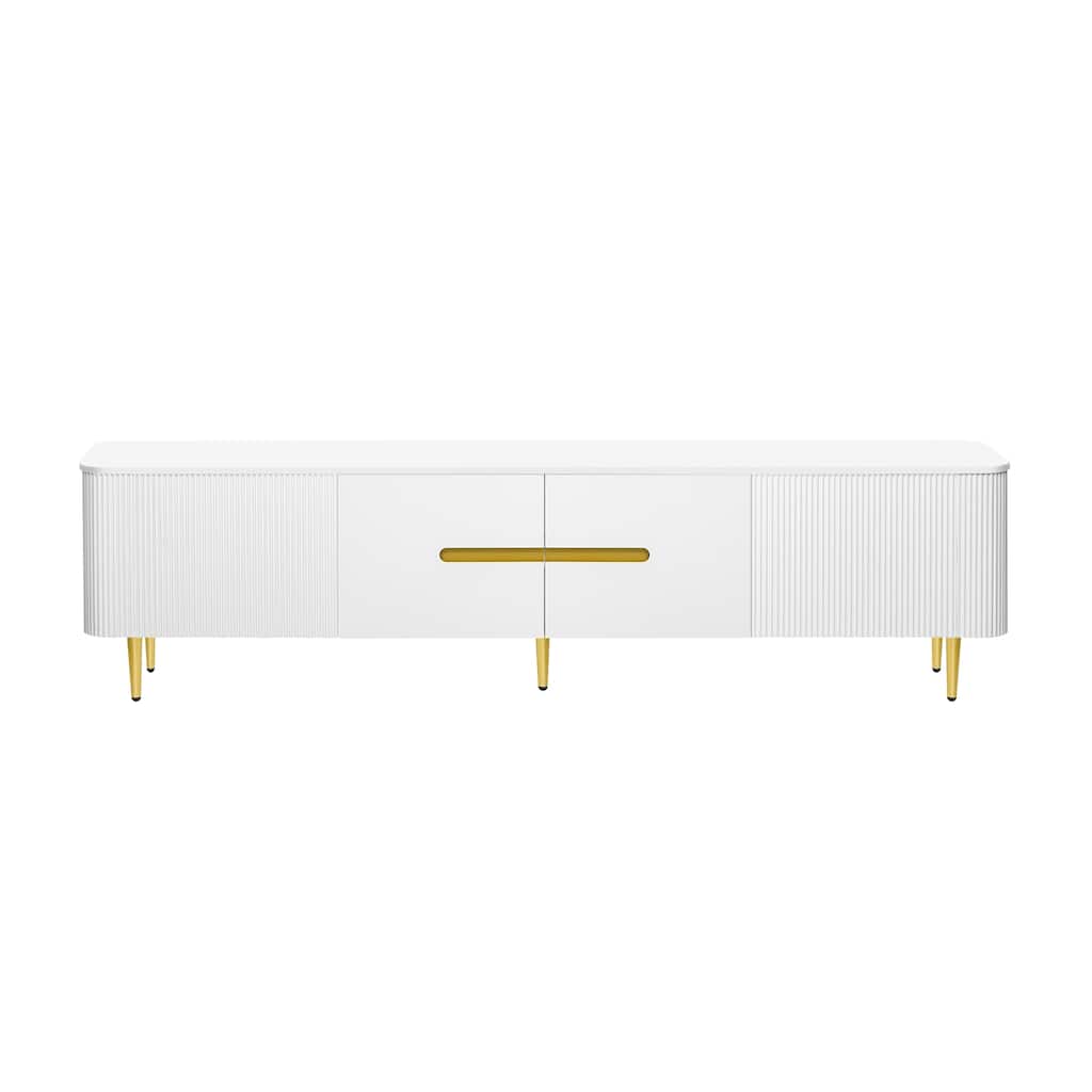Minimalist TV Stand for TV up to 85 Inches with 4 Spacious Cabinets - 78.7" D x 16.9" W x 20.5" H