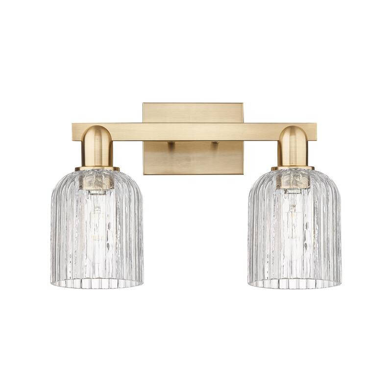 Innovations Lighting 716-2W-11-16 Bridal Veil Vanity Bridal Veil 2 - Champagne Bronze / Clear