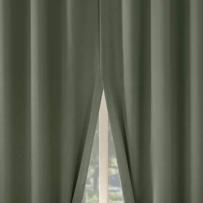 Sun Zero Aria 2-pack Magnetic Closure Theater Grade Total Blackout Back Tab 2-Piece Curtain Panel Pair