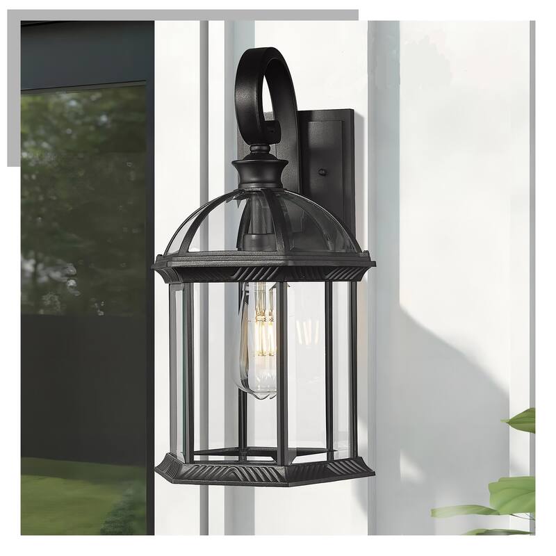 18 Inch Outdoor Wall Lantern, Birdcage Shape