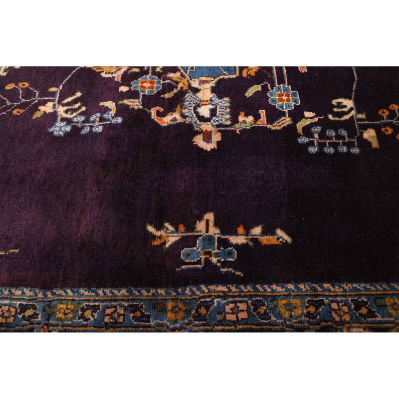 ECARPETGALLERY Hand-knotted Anatolian Vintage Dark Navy Wool Rug - 4'5 x 7'2