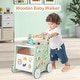 preview thumbnail 9 of 8, Costway 6-in-1 Baby Push Walker Wooden Strollers Learning Activity - See Details