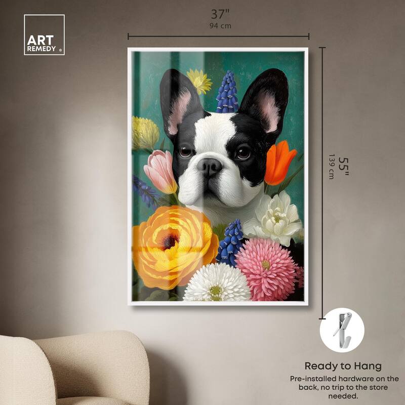 Secret Garden Frenchie Shadowbox by Art Remedy