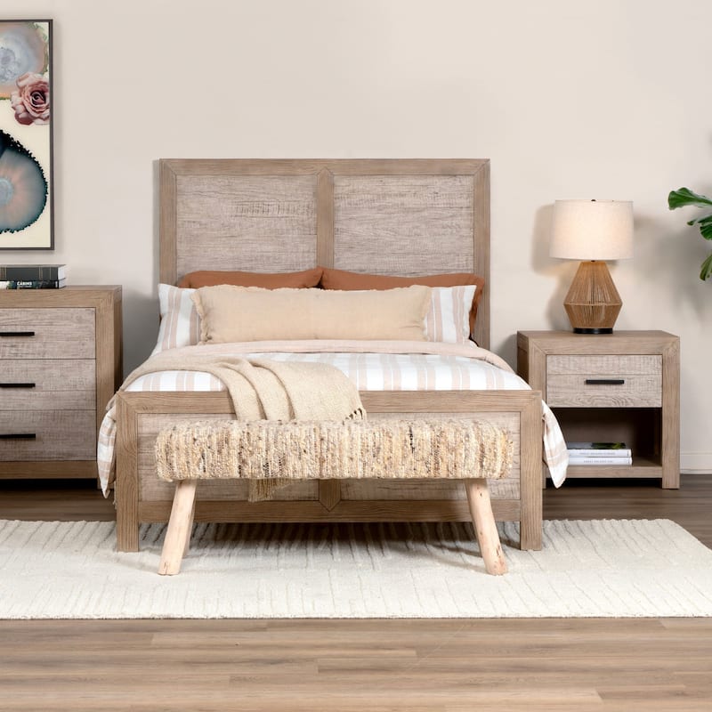 Farmington Wool Bench, Natural