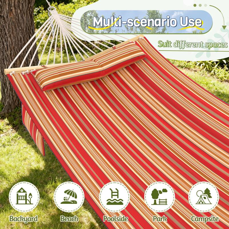 EROMMY Modern Portable Hammock, Hand-Woven Ropes, Anti-Tipping Design for Backyards, Beaches & Campsites