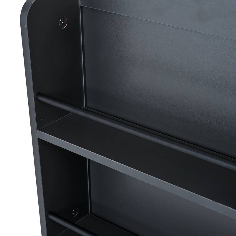 77" Tall Buffet Sideboard Storage Cabinet for Dining Room, Freestanding Kitchen Pantry Cabinetwith Drawers and Wine Racks