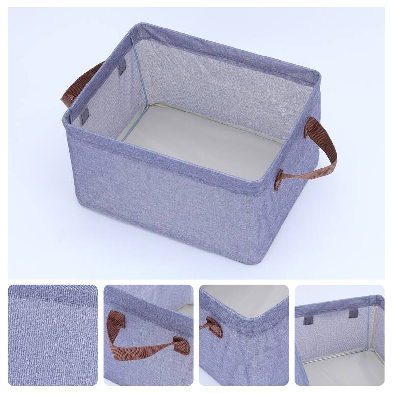 Storage Cube, Fabric Storage Bin with Handles for Shelves Closet, 1 Pack Collapsible Storage Basket for Organizing Clothes Books