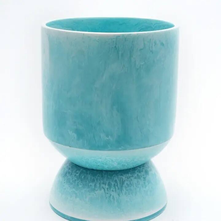 Decorative Table Top Blue Vase-13X17"
