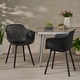 preview thumbnail 2 of 22, Lotus Outdoor Modern Dining Chairs (Set of 2) by Christopher Knight Home