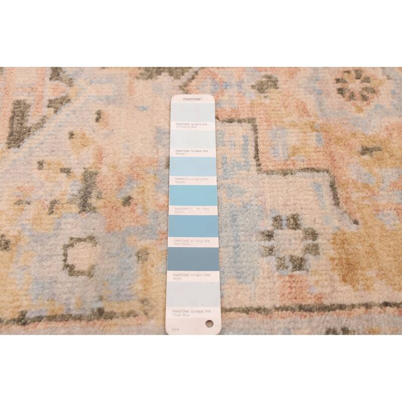 ECARPETGALLERY Hand-knotted Jules Serapi Light Blue Wool Rug - 8'0 x 9'11