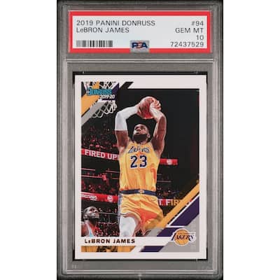 LeBron James 2019 Panini Donruss Basketball Card #94 Graded PSA 10 - 8'6" x 11'6"