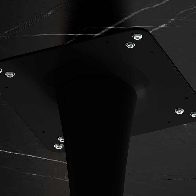 Modern Octagonal Dining Table,Metal Base,for Dining Room