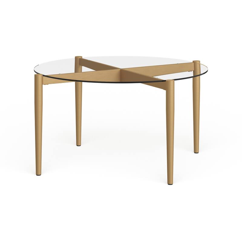 Kadmos Mid-Century Glam Coffee Table - Brass