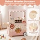 preview thumbnail 9 of 8, Gymax 2 in 1 Pretend Play Food Truck Kids Ice Cream & Pizza Cart w/