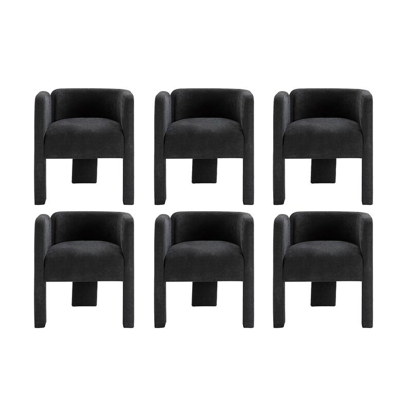 Friedrich Modern Left-facing Cutout Dining Chair with Three-legged Design Set Of 6 By HULALA HOME