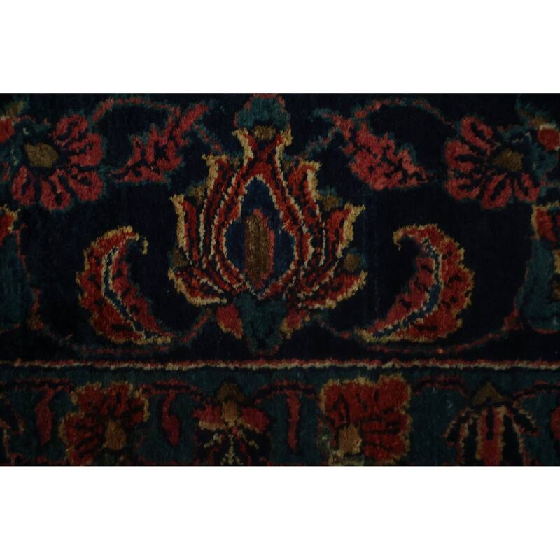 Hand Knotted Oriental 100% Wool Carpet Traditional Floral Pink Bidjar Area Rug - 9' 11'' X 7' 9''