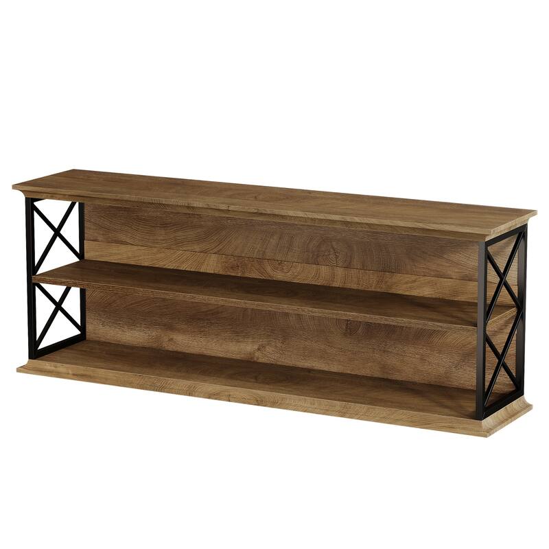 63-Inch TV Stand for 55/60/65/75-Inch TVs, TV Table with Storage Shelves, Entertainment Center