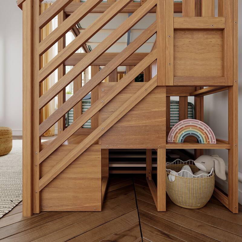 Max and Lily Twin over Twin Staircase Bunk with Trundle