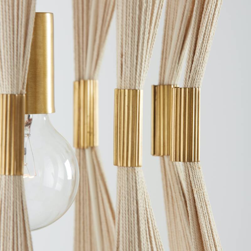 Bianca 12.25" 1-light Patinaed Brass/ Tapered String Pendant