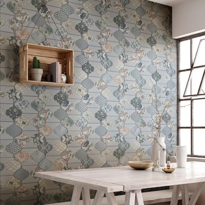 SomerTile Tula Provenzal Mix 6-1/4" x 12-3/4" Porcelain Floor and Wall Tile