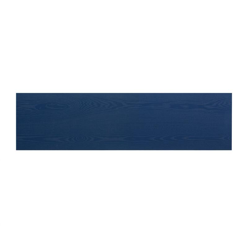 Retro Navy Wooden Sideboard with Rectangular Metal Handles and Legs
