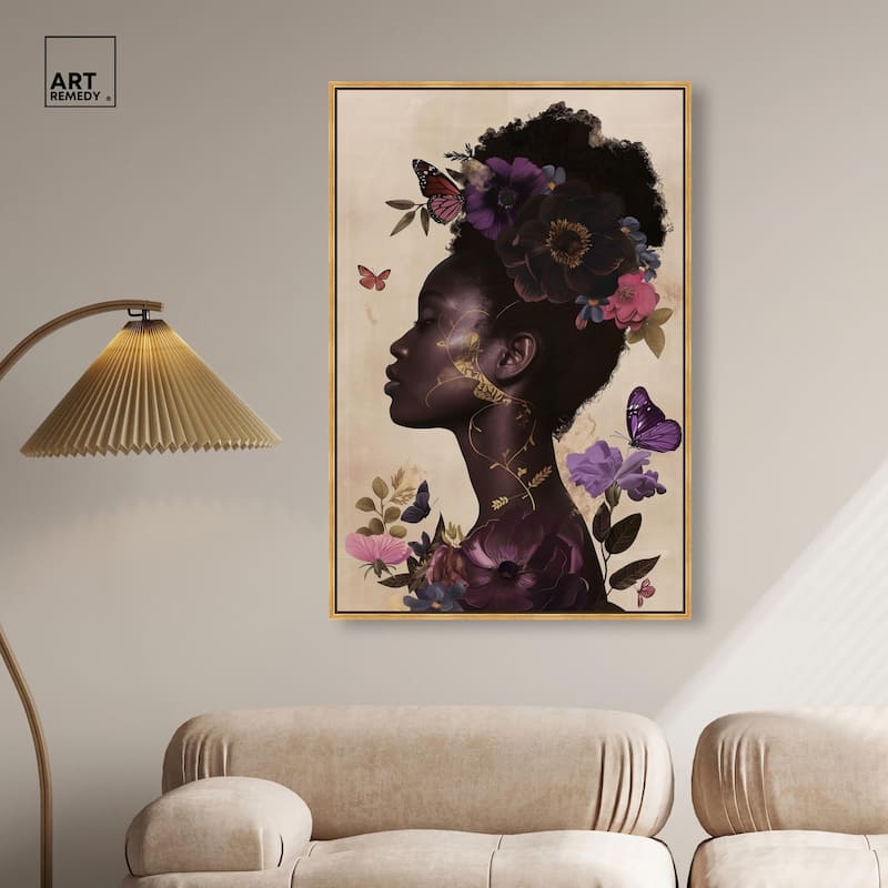 Burgundy Nectar Canvas by Art Remedy