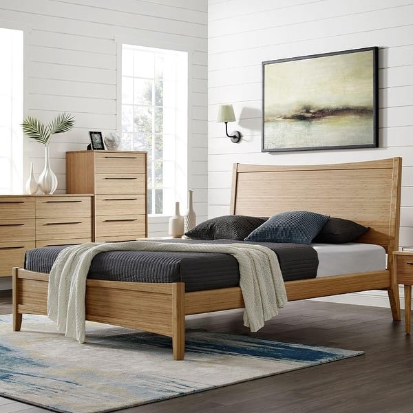 Eco Ridge by Bamax WILLOW Bamboo Queen Platform Bed - Caramelized Eco Ridge by Bamax WILLOW Bamboo Queen Platform Bed - Caramelized