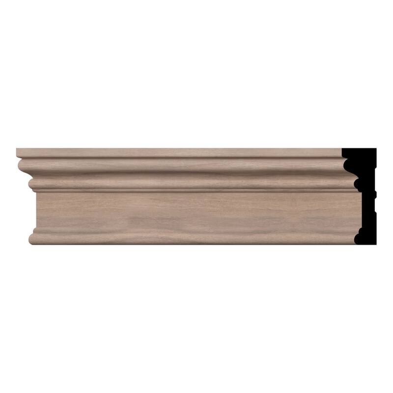 BRB3:11/16-in D x 2-1/4-in W x 96-in L Americraft Solid Hardwood Stain Grade Baby Howe Casing Moulding - Walnut