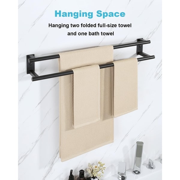 Alise 32 Inch Double Towel Bar - Brushed Nickel SUS304 Stainless Steel Wall Mount Towel Rack For Bathroom