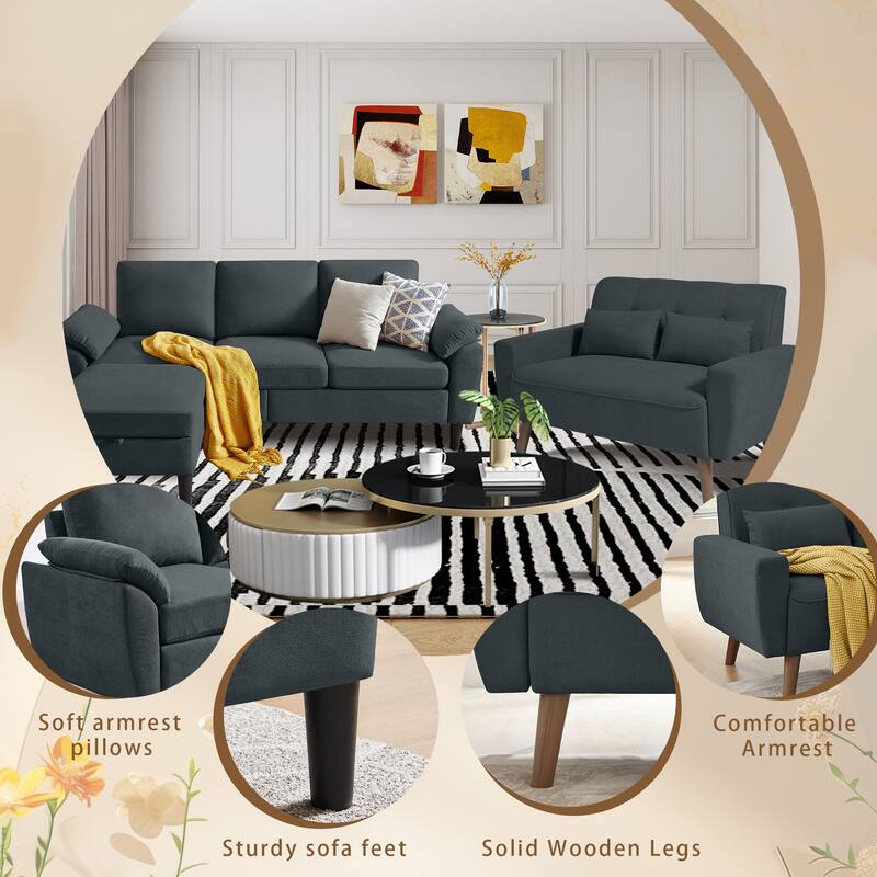 3 Pieces Living Room Set
