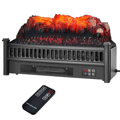 Costway 23'' Electric Fireplace Log Set Heater W/ Remote Control - See Details