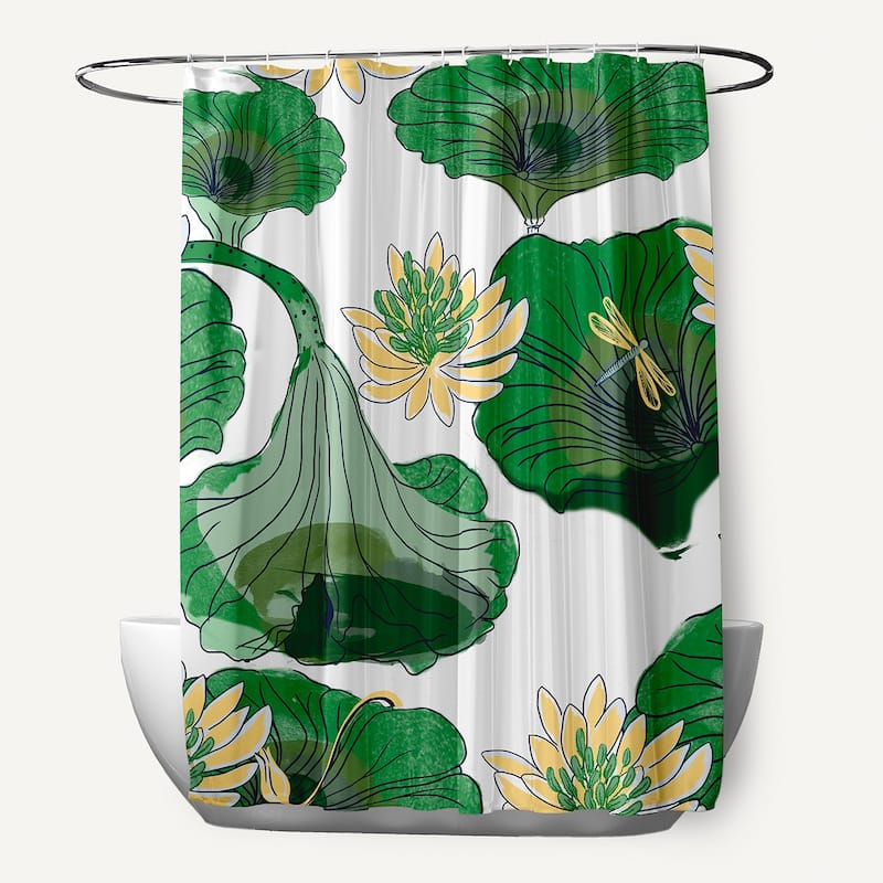 Lotokoi Shower Curtain - Green