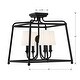 preview thumbnail 3 of 3, Libby Langdon for Crystorama Sylvan 4 Light Black Forged Ceiling Mount - 16''W x 15.5''H