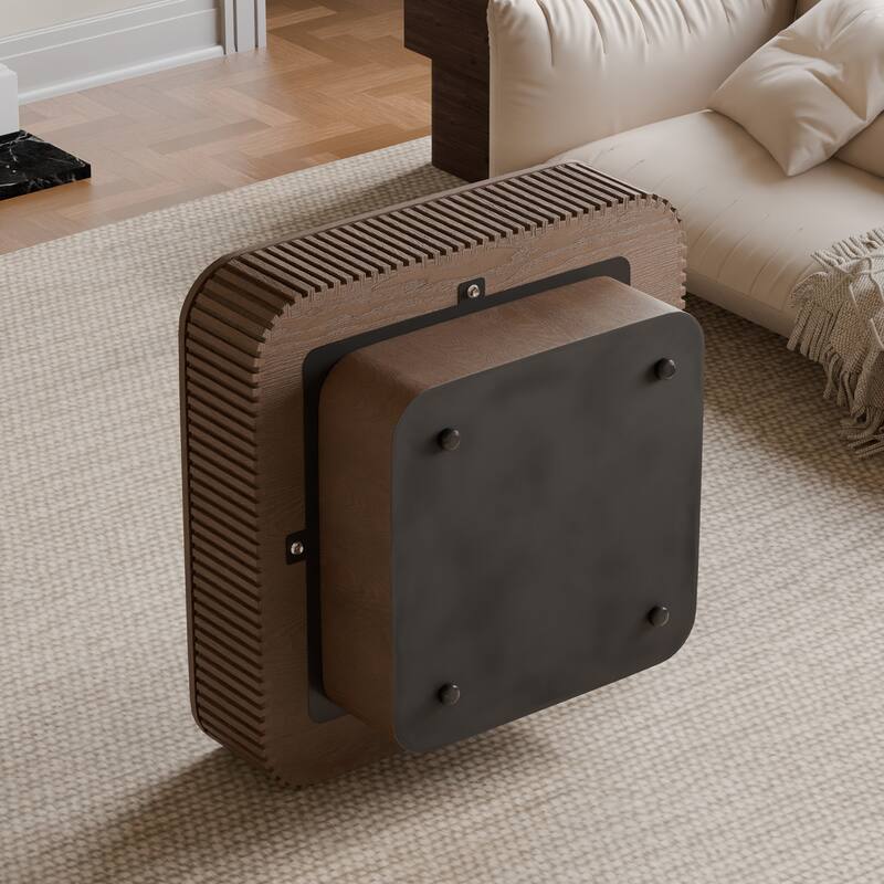 GDF Studio - Modern Wooden Veneer Square Coffee Table with Hidden Storage