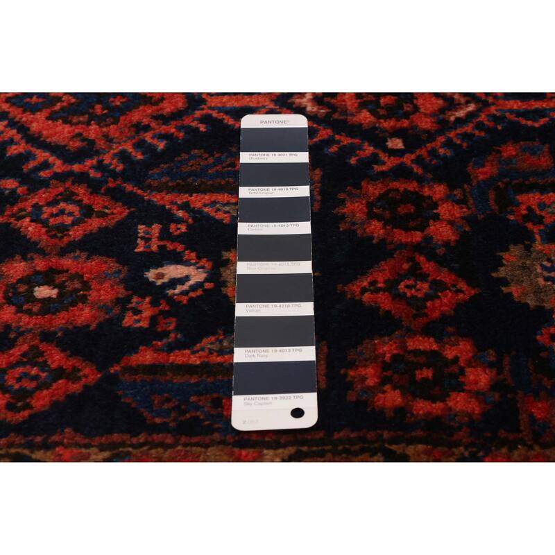 ECARPETGALLERY Hand-knotted Andelz Navy Wool Rug - 3'5 x 17'1