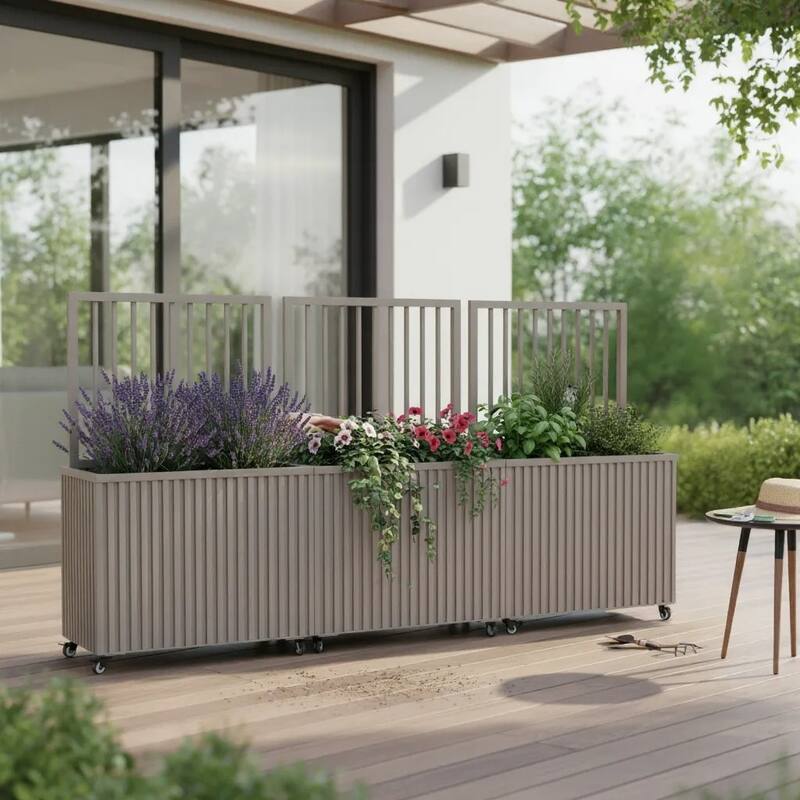 Grove Divider Planter, Grey Brown