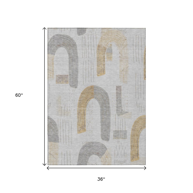 HomeRoots Geometric Transitional Rectangle Outdoor Rug