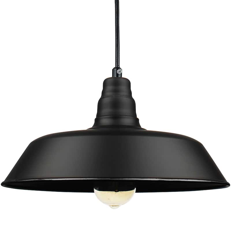 Aurora 1 Light indoor/Outdoor Pendant Lighting In Black Finish