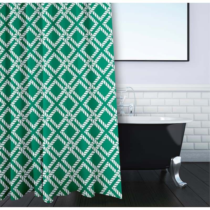 Rope Rigging Geometric Print 71x74-inch Shower Curtain