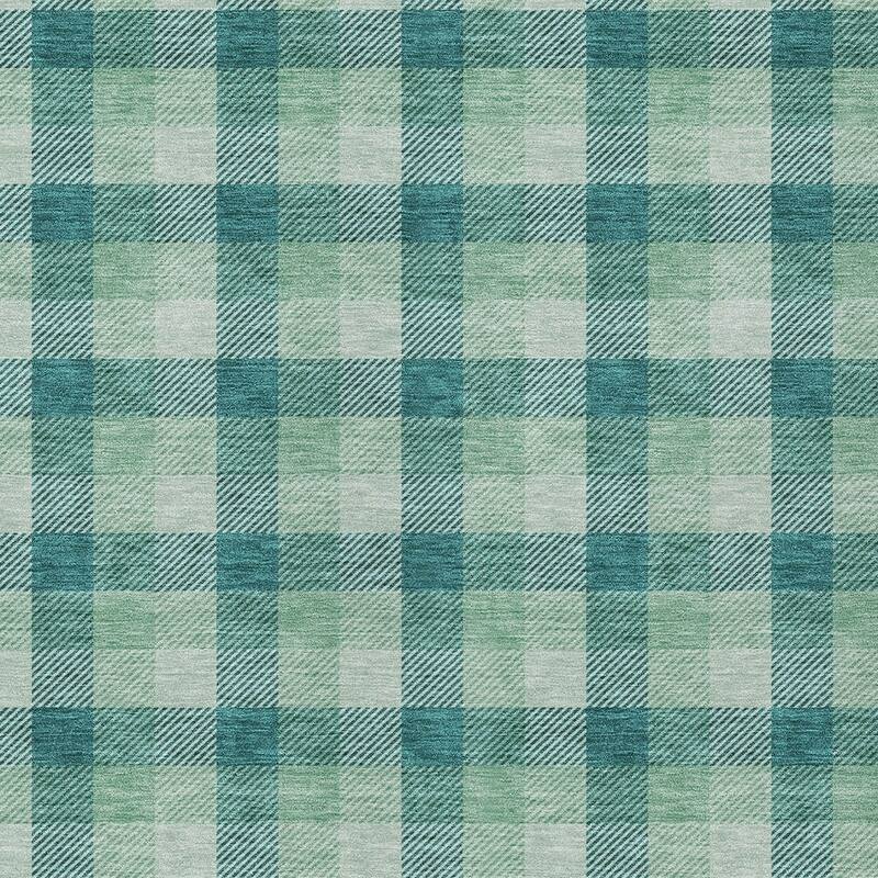 HomeRoots Plaid Transitional Rectangle Outdoor Rug