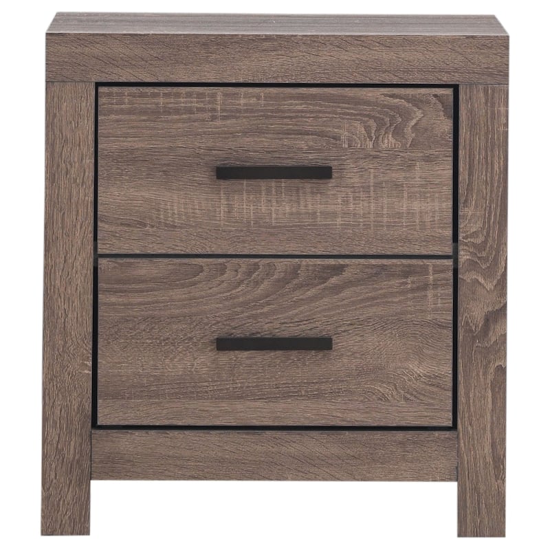 Brantford Farmhouse 2-drawer Wood Nightstand