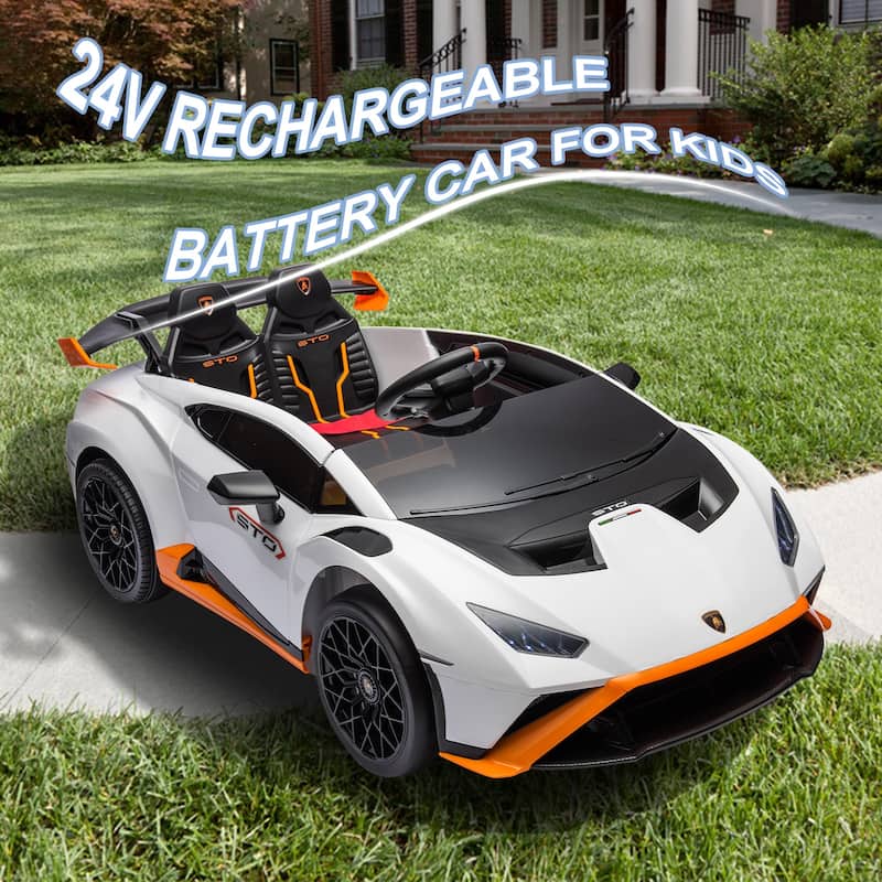 Lamborghini children's electric four-wheel four-wheel drive with remote baby seating toy car