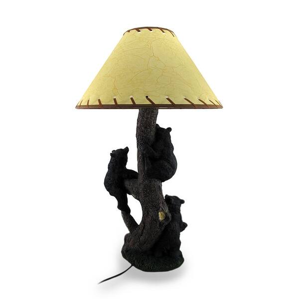 Shop Three Playful Bear Cubs Climbing A Tree Decorative Lamp And