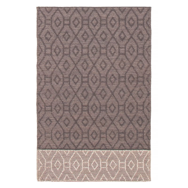 ECARPETGALLERY Braid weave Sienna Grey Wool Rug - 4'0 x 6'1 - Dark Grey - 4'0 x 6'1