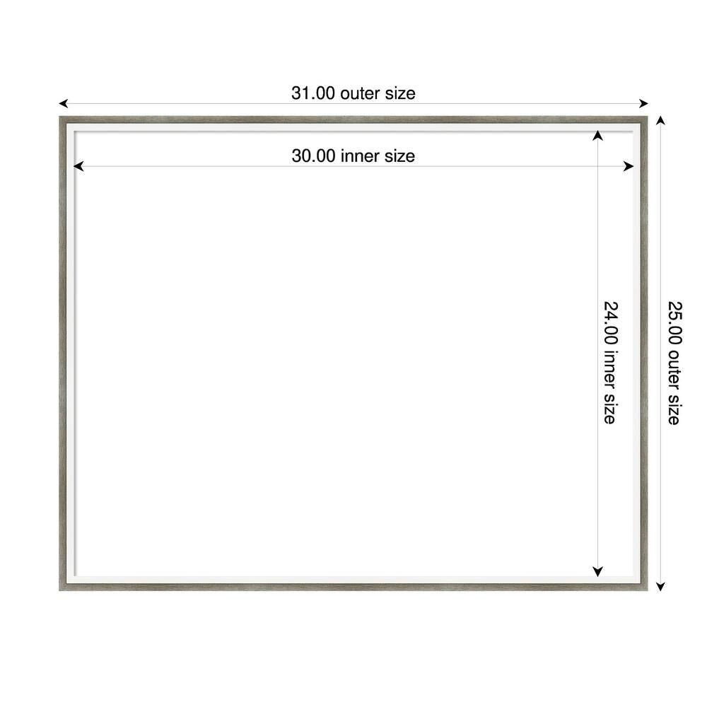 Amanti Art Lucie Black Framed Dry Erase Magnetic Board