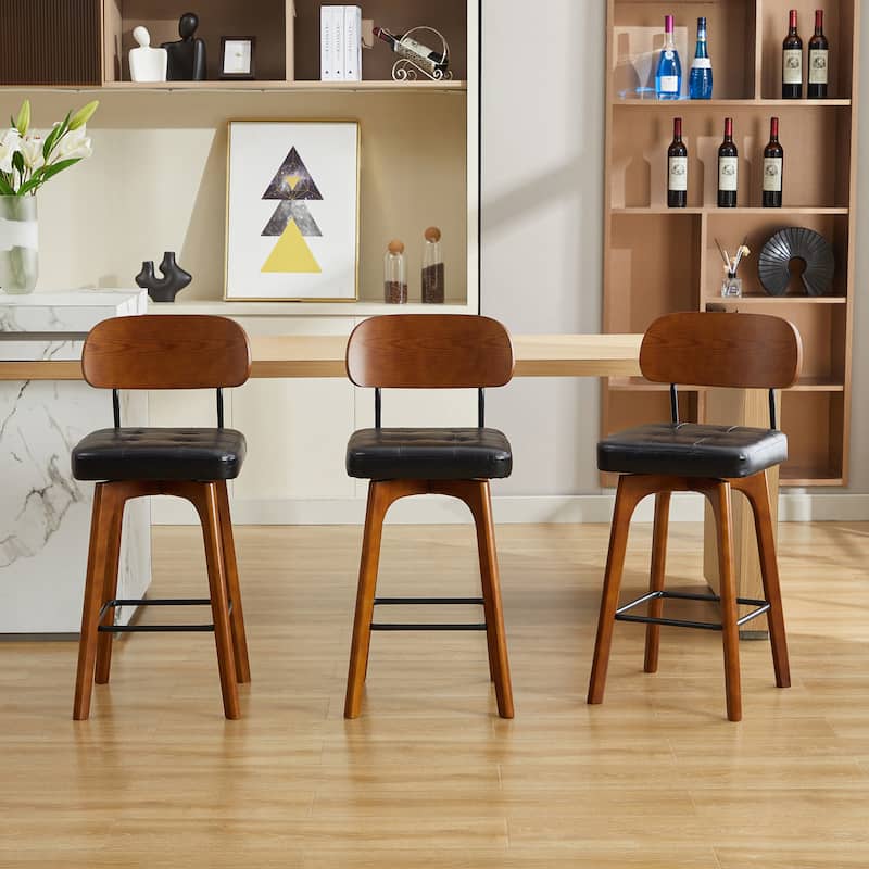 Swivel Bar Stool Set of 2/3/4 with Back Support