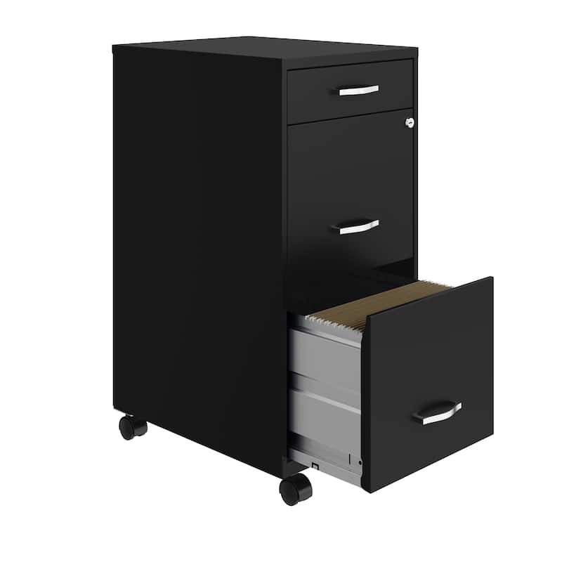 Space Solutions 18" Deep 3 Drawer Metal File Cabinet