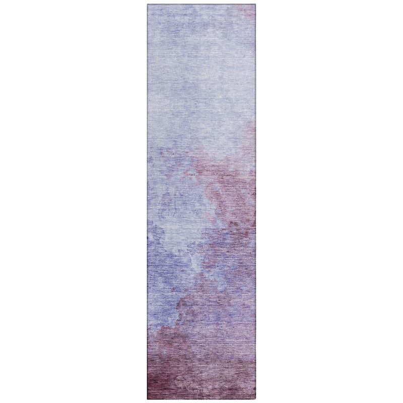 Machine Washable Indoor/ Outdoor Abstract Modern Chantille Rug